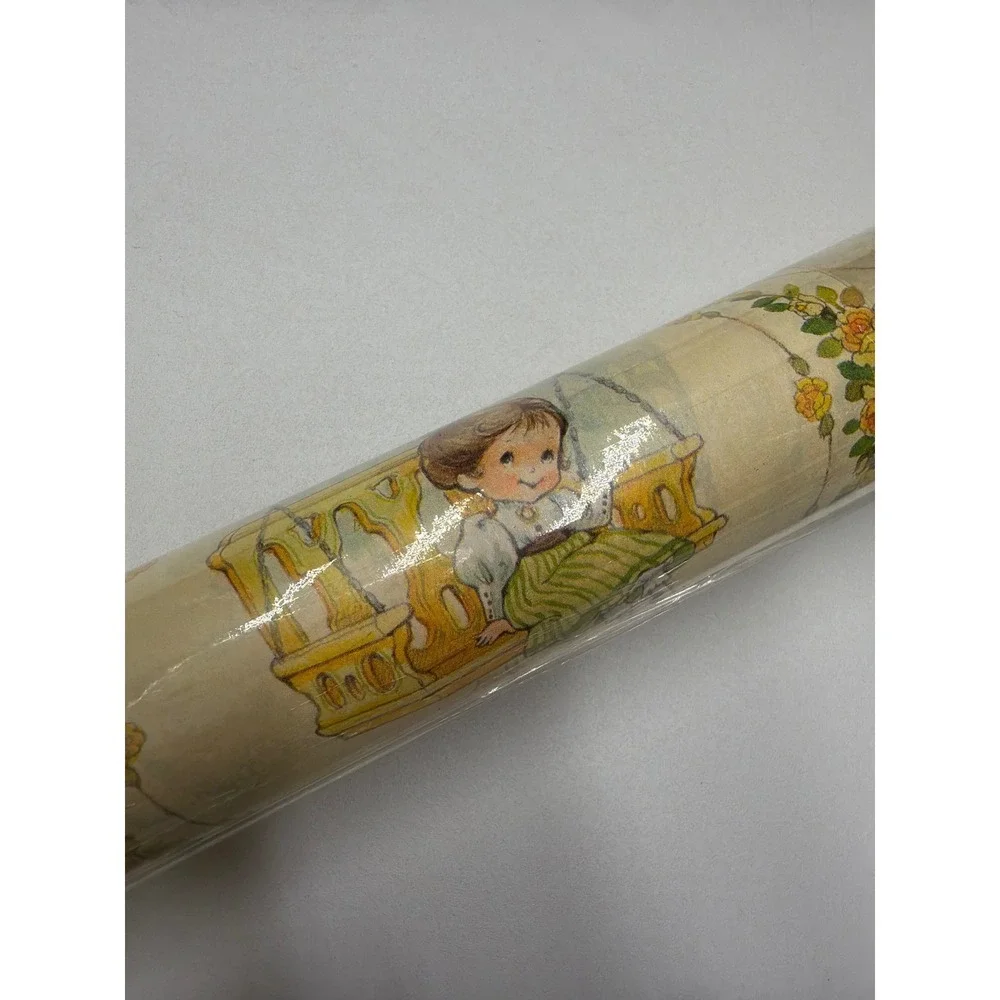Hallmark Charms Vintage All Occasion Gift Wrap Yellow Roses Children 30in x 96in